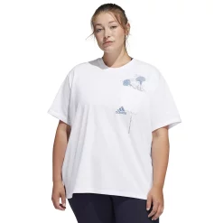 Plus Size adidas Floral International Women's Day Pocket Tee