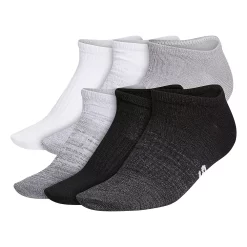 Women's adidas Superlite Badge Of Sport Gradient No-Show Sock 6-Pack -Adidas Clothing Shop 5359869 Black Gray White