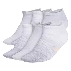 Women's adidas Superlite Badge Of Sport Gradient No-Show Sock 6-Pack -Adidas Clothing Shop 5359869 White Gray Orange