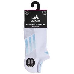 Women's adidas Superlite Stripe No-Show Socks 3-Pack -Adidas Clothing Shop 5359875 ALT