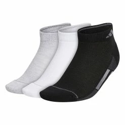 Women's adidas Superlite Stripe Low-Cut Socks 3-Pack -Adidas Clothing Shop 5359877 Black White Gray