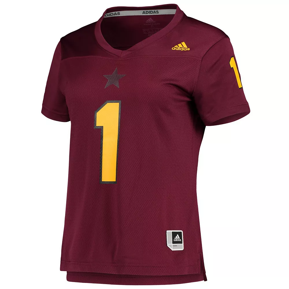 Women's adidas #1 Maroon Arizona State Sun Devils Player Replica Football Jersey 3 Women's adidas #1 Maroon Arizona State Sun Devils Player Replica Football Jersey - Image 3