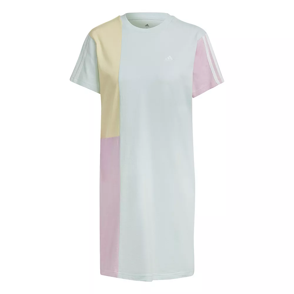Women's adidas Essentials Colorblock Boyfriend T-Shirt Dress 5 Women's adidas Essentials Colorblock Boyfriend T-Shirt Dress - Image 5
