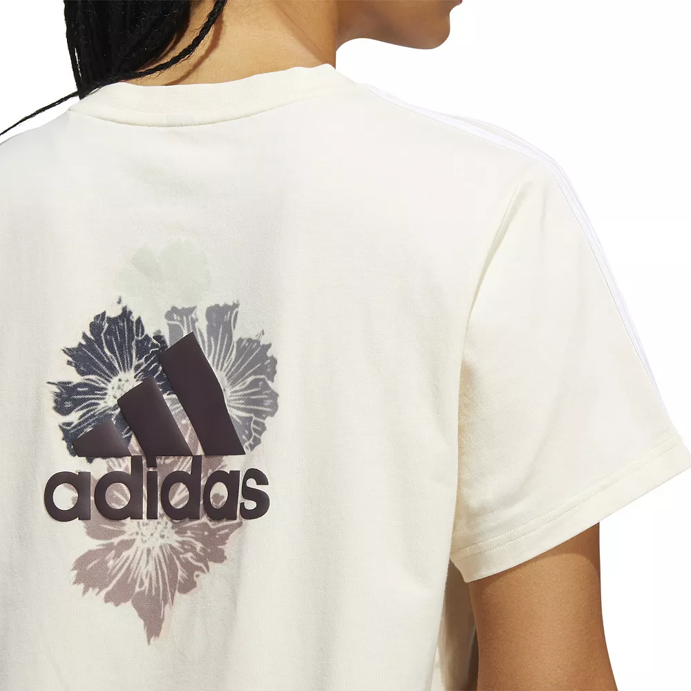Women's adidas Floral Graphic T-Shirt Dress 4 Women's adidas Floral Graphic T-Shirt Dress - Image 4