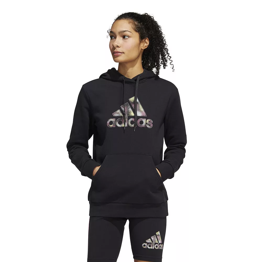 Women's adidas Badge Of Sport 2-Tone Graphic Hoodie 3 Women's adidas Badge Of Sport 2-Tone Graphic Hoodie - Image 3