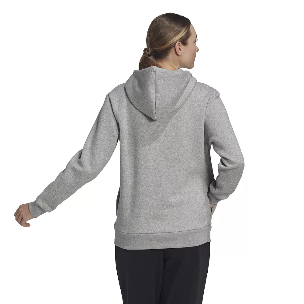 Women's adidas Essentials Linear Oversized Fleece Hoodie 4 Women's adidas Essentials Linear Oversized Fleece Hoodie - Image 4