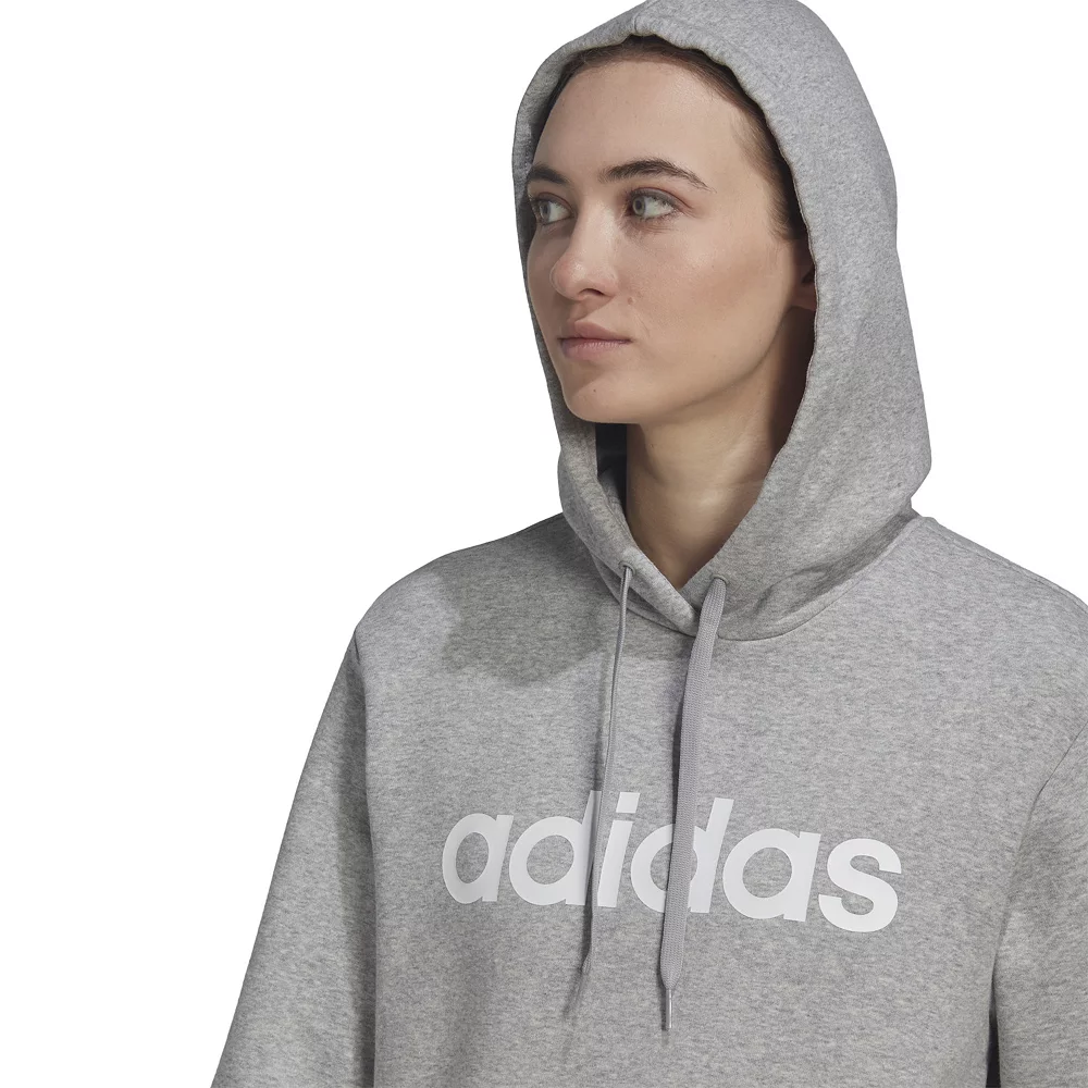 Women's adidas Essentials Linear Oversized Fleece Hoodie 5 Women's adidas Essentials Linear Oversized Fleece Hoodie - Image 5