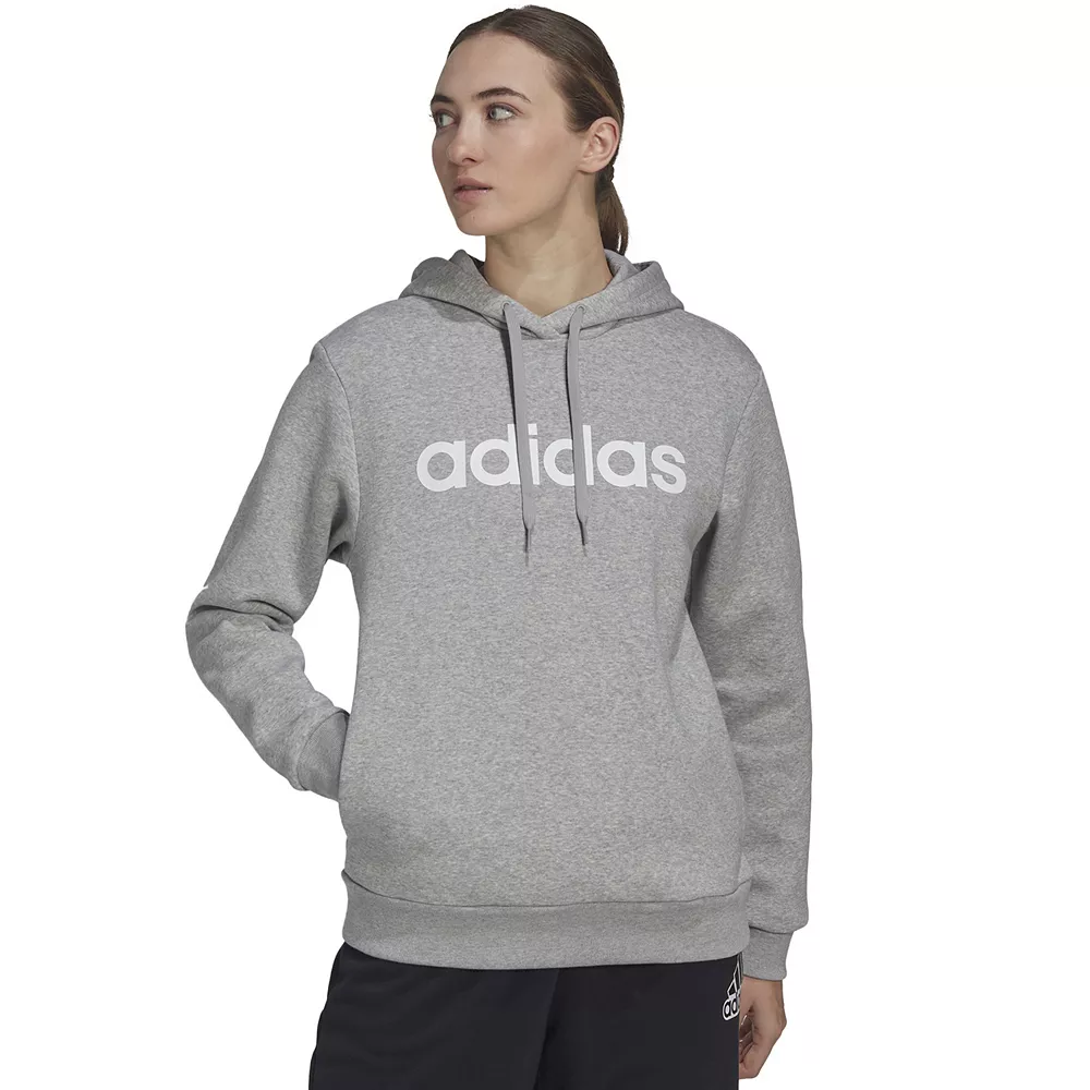 Women's adidas Essentials Linear Oversized Fleece Hoodie 2 Women's adidas Essentials Linear Oversized Fleece Hoodie - Image 2