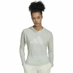 Women's adidas Winners Long Sleeve Tee -Adidas Clothing Shop 5538889 Linen Green Mel