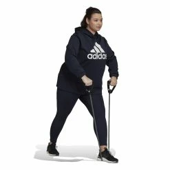 Plus Size adidas AEROREADY Big Logo Fleece Hoodie 8 Plus Size adidas AEROREADY Big Logo Fleece Hoodie -Adidas Clothing Shop 5542156 ALT2