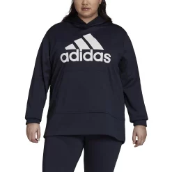 Plus Size adidas AEROREADY Big Logo Fleece Hoodie 10 Plus Size adidas AEROREADY Big Logo Fleece Hoodie -Adidas Clothing Shop 5542156 ALT4