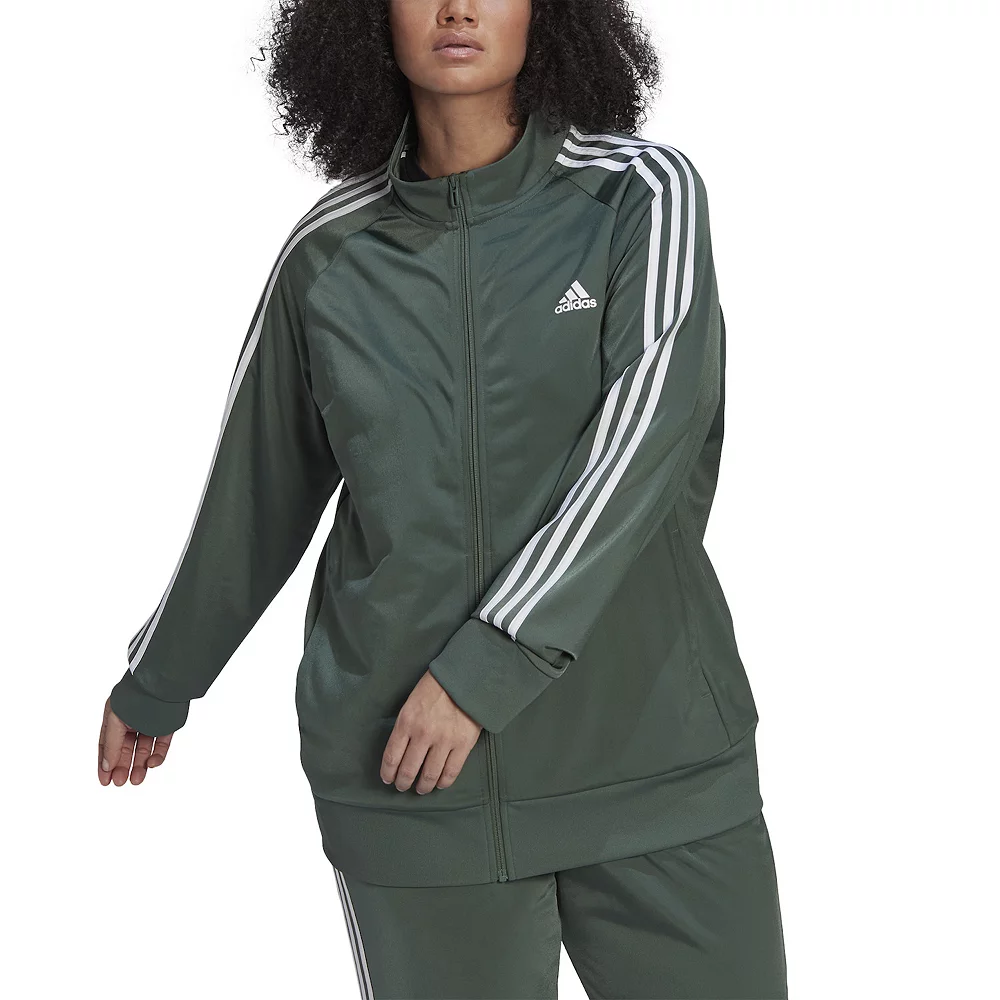 Plus Size adidas Essentials Warm-Up Slim Fit 3-Stripes Track Jacket 6 Plus Size adidas Essentials Warm-Up Slim Fit 3-Stripes Track Jacket - Image 6