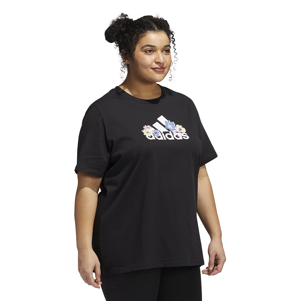 Plus Size adidas Floral Graphic Tee 4 Plus Size adidas Floral Graphic Tee - Image 4