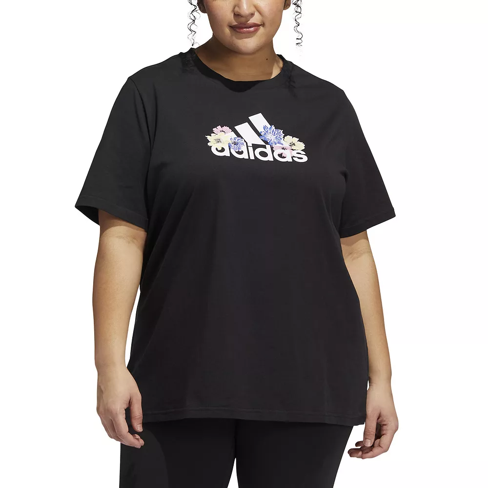 Plus Size adidas Floral Graphic Tee 5 Plus Size adidas Floral Graphic Tee - Image 5
