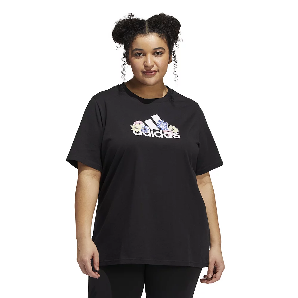 Plus Size adidas Floral Graphic Tee 1 Plus Size adidas Floral Graphic Tee