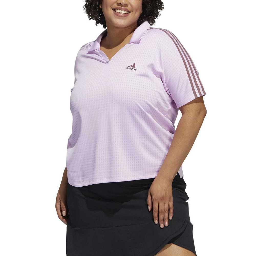 Plus Size adidas Three Stripe Polo Shirt 6 Plus Size adidas Three Stripe Polo Shirt - Image 6