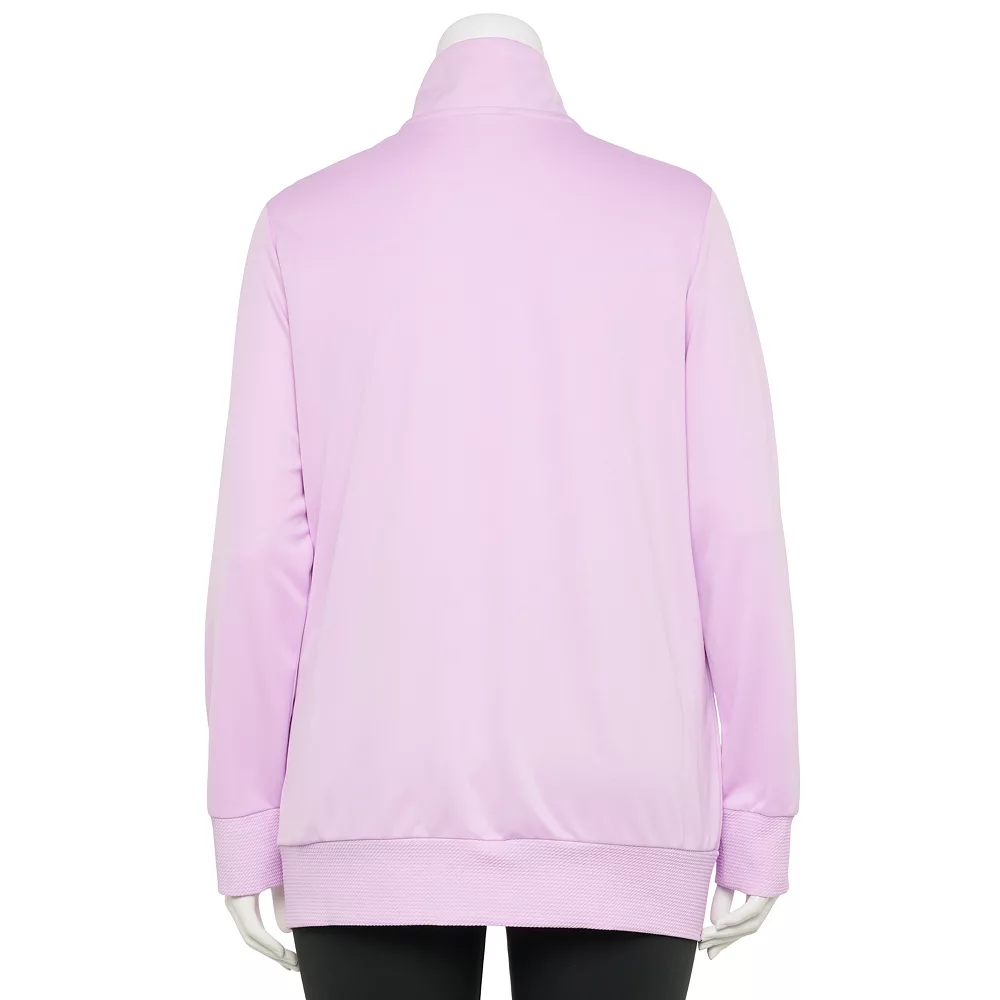 Plus Size adidas Textured Full-Zip Jacket 2 Plus Size adidas Textured Full-Zip Jacket - Image 2