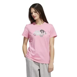 Women's adidas Floral Linear Graphic T-Shirt 7 Women's adidas Floral Linear Graphic T-Shirt -Adidas Clothing Shop 5575428 Bliss Pink