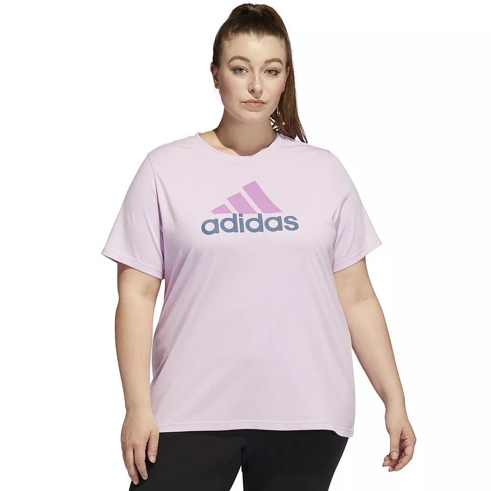 Plus Size adidas Badge of Sport Classic 2-Tone Graphic Tee 2 Plus Size adidas Badge of Sport Classic 2-Tone Graphic Tee - Image 2