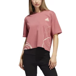 Women's adidas Holiday Fleece Graphic Crop Top -Adidas Clothing Shop 5577958 ALT4