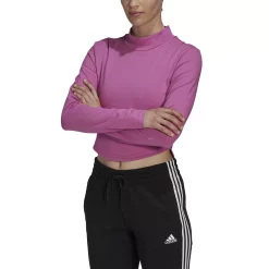 Women's adidas Holidayz Fleece Mockneck Top -Adidas Clothing Shop 5577959 ALT3