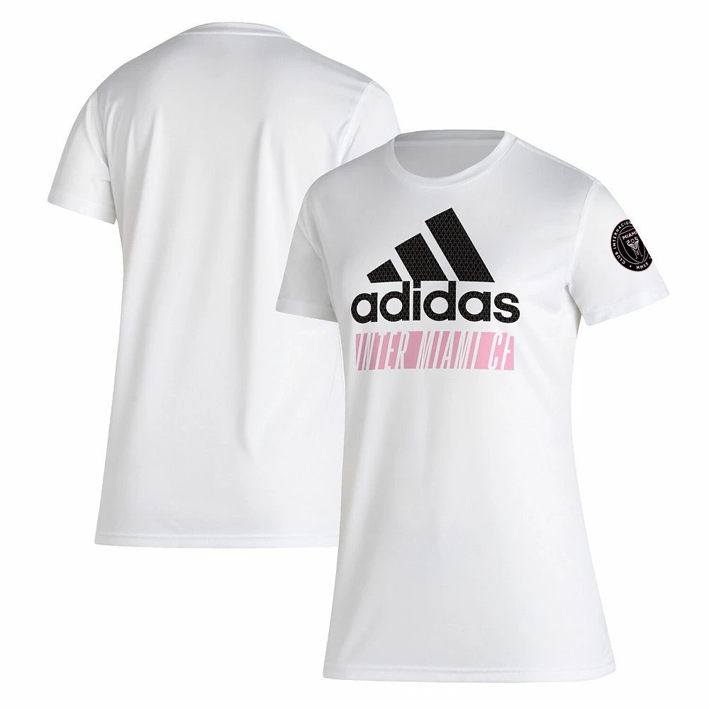 Women's adidas White Inter Miami CF Creator Vintage T-Shirt 1 Women's adidas White Inter Miami CF Creator Vintage T-Shirt