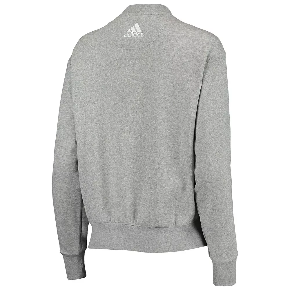 Women's adidas Heathered Gray Pittsburgh Penguins Alternate Logo Pullover Sweatshirt 4 Women's adidas Heathered Gray Pittsburgh Penguins Alternate Logo Pullover Sweatshirt - Image 4