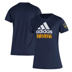 Women's adidas Navy LA Galaxy Creator Vintage AEROREADY T-Shirt