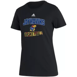 Women's adidas Black Kansas Jayhawks Bench T-Shirt