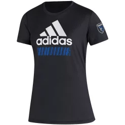Women's adidas Black San Jose Earthquakes Creator Vintage T-Shirt -Adidas Clothing Shop 5695557 ALT2