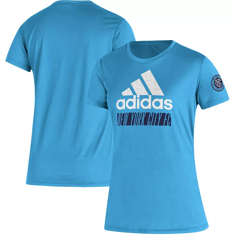 Women's adidas Sky Blue New York City FC Creator Vintage T-Shirt 2 Women's adidas Sky Blue New York City FC Creator Vintage T-Shirt - Image 2