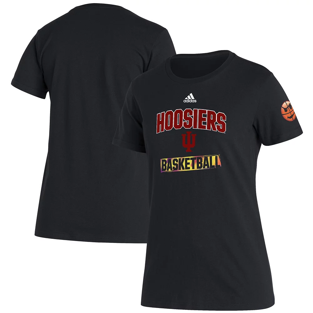 Women's adidas Black Indiana Hoosiers Bench T-Shirt 1 Women's adidas Black Indiana Hoosiers Bench T-Shirt