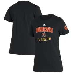 Women's adidas Black Miami Hurricanes Bench T-Shirt
