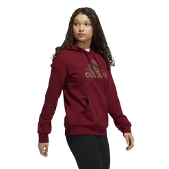 Women's adidas Leopard Metallic Badge Of Sport Fleece Graphic Hoodie -Adidas Clothing Shop 5709286 ALT2