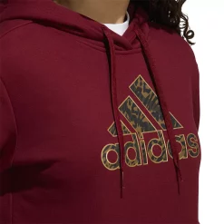 Women's adidas Leopard Metallic Badge Of Sport Fleece Graphic Hoodie -Adidas Clothing Shop 5709286 ALT3