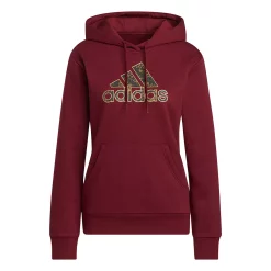 Women's adidas Leopard Metallic Badge Of Sport Fleece Graphic Hoodie -Adidas Clothing Shop 5709286 ALT5