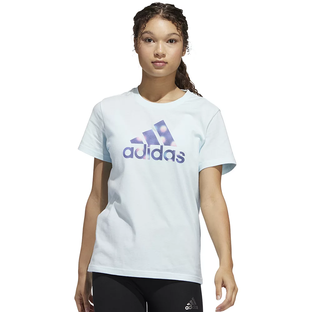 Women's adidas Winter Lights Badge of Sport Graphic Tee 1 Women's adidas Winter Lights Badge of Sport Graphic Tee