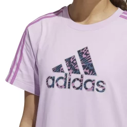 Women's adidas Leopard Metallic Badge of Sport Graphic T-Shirt Dress -Adidas Clothing Shop 5709291 ALT3