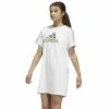 Women's adidas Leopard Metallic Badge of Sport Graphic T-Shirt Dress