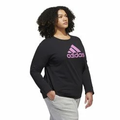 Plus Size adidas Basic Badge Of Sport Tee -Adidas Clothing Shop 5714100 ALT2