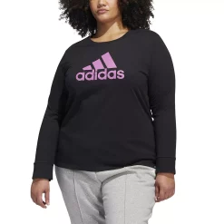 Plus Size adidas Basic Badge Of Sport Tee -Adidas Clothing Shop 5714100 ALT4