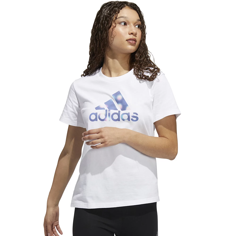 Women's adidas Winter Lights Badge of Sport Graphic Tee 1 Women's adidas Winter Lights Badge of Sport Graphic Tee