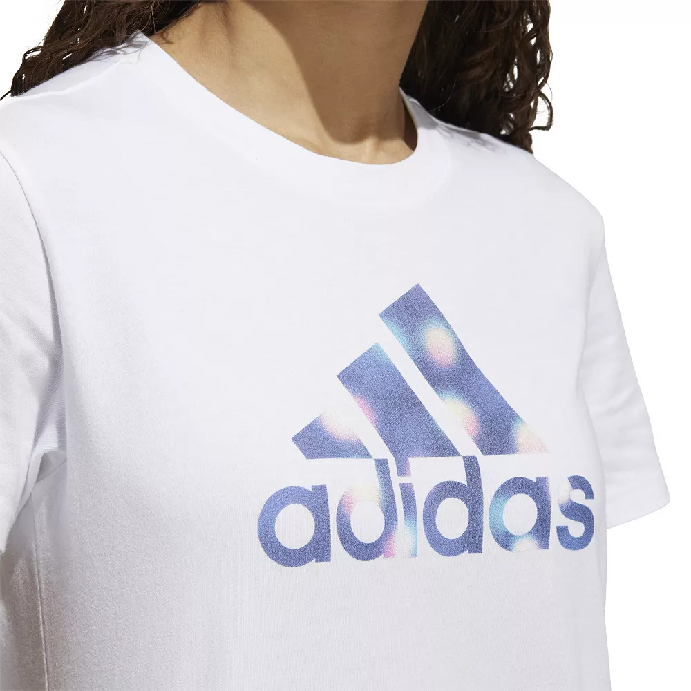 Women's adidas Winter Lights Badge of Sport Graphic Tee 4 Women's adidas Winter Lights Badge of Sport Graphic Tee - Image 4