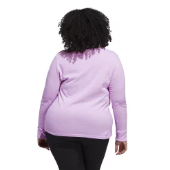 Plus Size adidas Mini Badge Of Sport Long Sleeve Graphic Tee -Adidas Clothing Shop 5721653 ALT