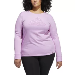 Plus Size adidas Mini Badge Of Sport Long Sleeve Graphic Tee -Adidas Clothing Shop 5721653 ALT4