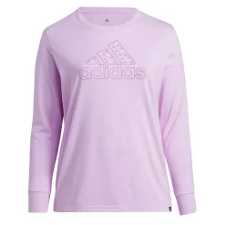 Plus Size adidas Mini Badge Of Sport Long Sleeve Graphic Tee -Adidas Clothing Shop 5721653 ALT5