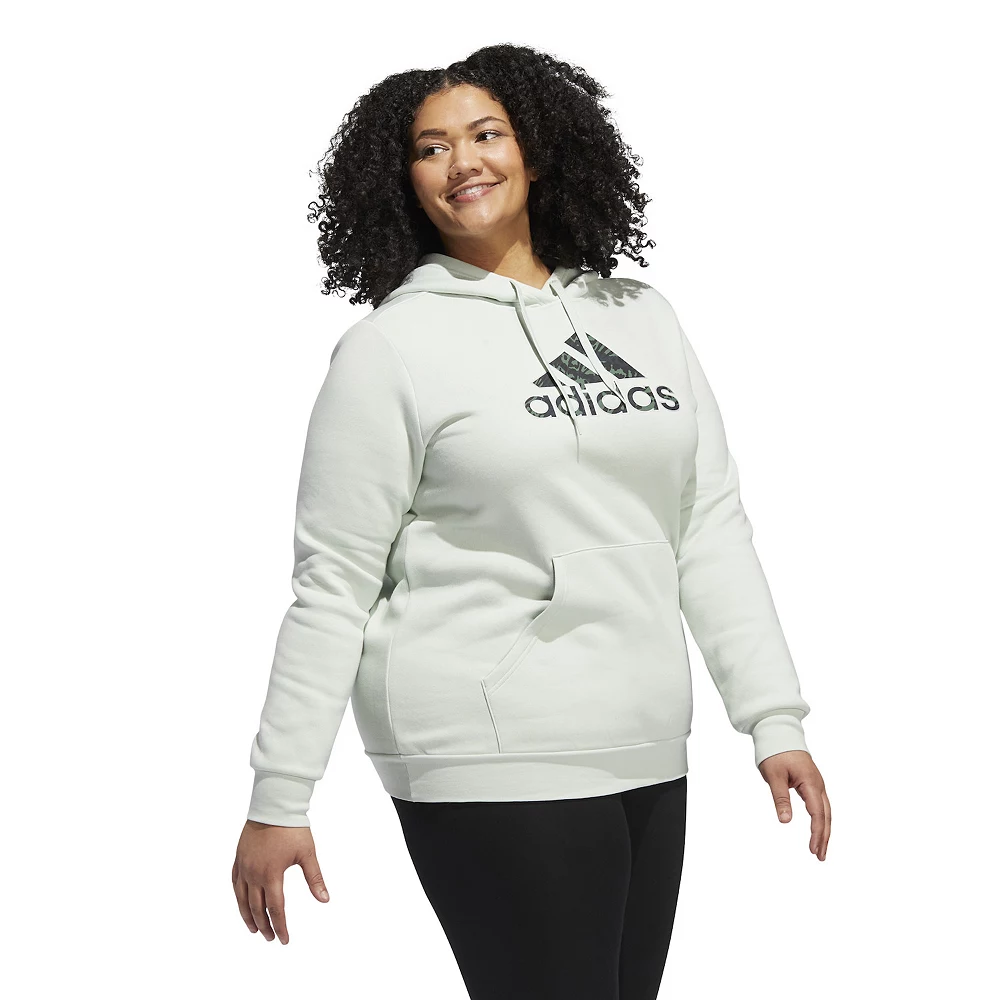 Plus Size adidas Leopard Metallic Badge Of Sport Fleece Graphic Hoodie 5 Plus Size adidas Leopard Metallic Badge Of Sport Fleece Graphic Hoodie - Image 5