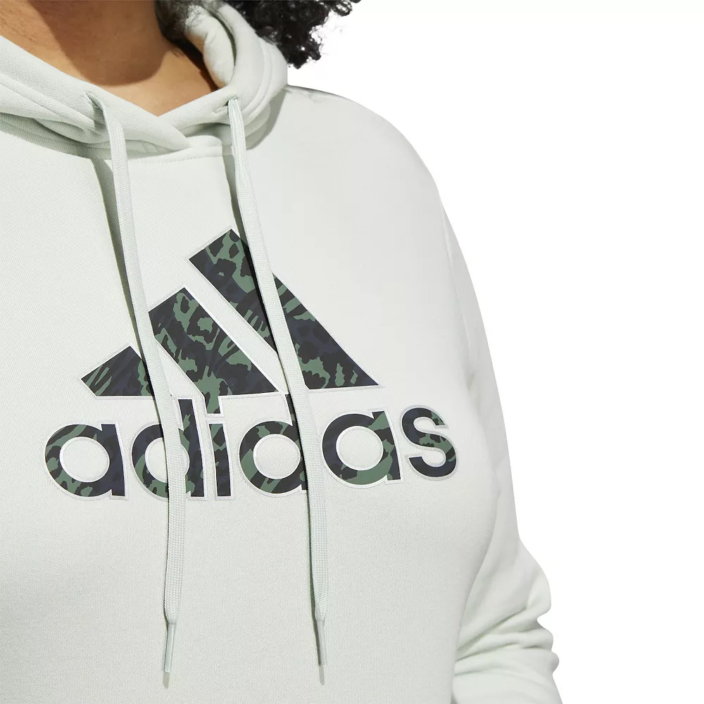 Plus Size adidas Leopard Metallic Badge Of Sport Fleece Graphic Hoodie 6 Plus Size adidas Leopard Metallic Badge Of Sport Fleece Graphic Hoodie - Image 6