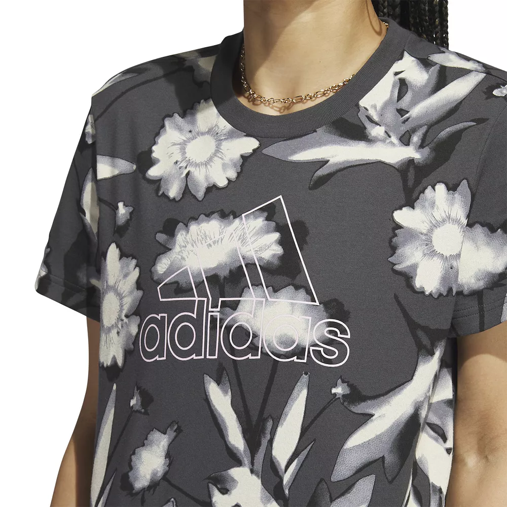 Women's adidas Bloom Print Tee 6 Women's adidas Bloom Print Tee - Image 6