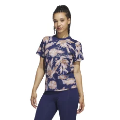 Women's adidas Bloom Print Tee 9 Women's adidas Bloom Print Tee -Adidas Clothing Shop 5767092 Dark Blue